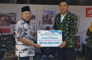 SMK NU 01 Kendal Serahkan Infaq Rp20 Juta untuk RSNU dalam Gelaran NU Menyapa